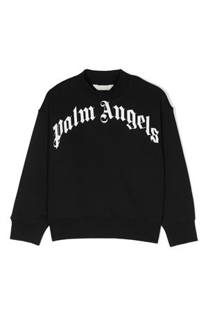 black cotton sweatshirt PALM ANGELS KIDS | PBBA001C99FLE0041001